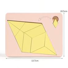 1 buah Mainan Puzzle Kayu Tingkat Kesulitan Tinggi, Puzzle Berbentuk Asimetris, Permainan Logika untuk Latihan Konsentrasi di Meja, Permainan Santai - MultiWarna - View 7