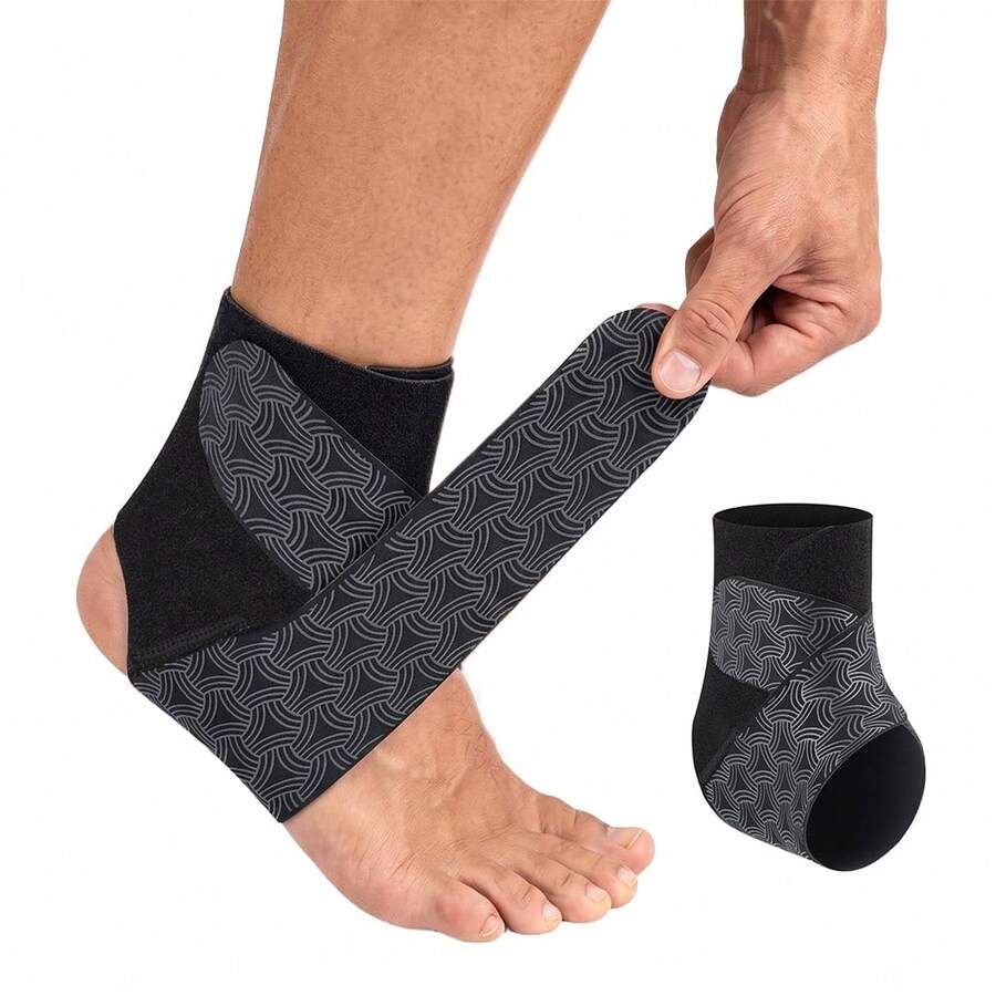 1pc Adjustable Ankle Compression Sleeve, Ankle Joint Support Wrap, Sports-Specific Design, Ultra-Thin Breathable Fabric