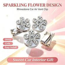 Flower‑Shaped Car Vent Clip, Ins‑Style Creative Car Air Conditioner Outlet Ornament, Auto Interior Decoration - A - View 5