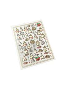 1pc Autumn New Christmas Tree Face Sticker, Suitable For Creating Autumn/Winter Christmas Style Makeup, Y2K Christmas Style, Self-Adhesive, Professional Face Sticker Store Product - Multicolor - View 4