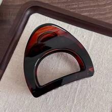 1pc Minimalist Hollow Semi-Circle Hair Claw Clip Medium Size Women's Back Of Head Hair Clip 2025 New Style Hair Accessory Autumn - Multicolor - View 5