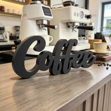 1pc Freestanding Coffee Bar Countertop Sign - Modern Farmhouse Irregular Shaped Shelf Decor, Suitable For Coffee Bar, Cafe Counter, Kitchen Display, Housewarming Gift, Coffee Decor Lettering Cafe Ornament For Countertop Display - 1PC - View 8