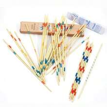 Mikado 拾棒遊戲附收納盒,經典木製派對遊戲,多人技巧旅行遊戲,成人禮物,家庭遊戲之夜,便攜式桌面遊戲,木棒,派對小禮 - 彩色 - 查看 12