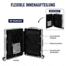 Travelhouse Tokyo Aluminum Suitcase Silver Aluminum Hard Shell | TSA Lock, Aluminum Frame - Silver - View 6