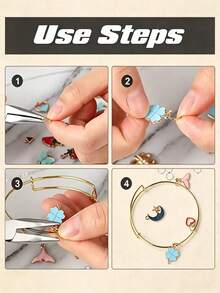 1 Kotak 1200pcs Set Cincin Lompat Terbuka Berbagai Ukuran, Cincin O Terbuka Tunggal, Cocok untuk Sambungan Perhiasan Buatan Tangan, Tersedia Berbagai Warna - Kotak sarang bundar 6 kompartemen dengan cincin tunggal - View 3