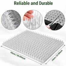 1 Set (3/6/12/20 Pieces) Of Transparent Cat-Proof Thorn Mats, Home Protection Cover Stickers, Protection And Expulsion Restricted Area Thorn Nets, Can Be Spliced ​​And Cut, And Can Be Used With Cable Ties And Traceless Stickers - Multicolor - View 13