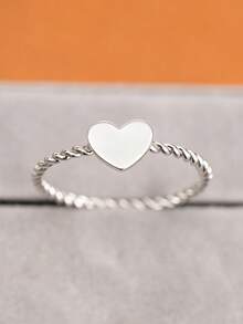 1pc Romantic Ring Women Wedding Engagement Party Jewelry Valentine's Day Gift - Silver - View 4