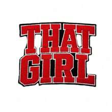 1pc American Letter "That Girl" Iron-On Embroidery Patch, Suitable For Jackets, Bags, Hats, Jeans, DIY Crafts - A - View 1