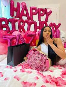 13pc/1set 16 Inch Happy Birthday Aluminum Foil Banner Balloons, Multiple Colors Available Reusable Party Balloons, Suitable For Birthday Party Anniversary Decoration - Multi-color - View 5
