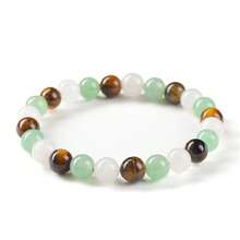 سوار من الحجر الطبيعي، سوار خرز مطاطي متعدد الألوان، مجوهرات بوهيمية، أسلوب مزدوج للجنسين، تصميم متعدد الاستخدامات، هدية حظ، هدية عطلة - متعدد الألوان - مشاهدة 10