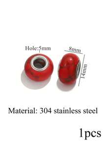 1-Piece 304 Stainless Steel Charming Large-Hole Natural Stone Bead Necklace And Bracelet DIY Jewelry Kit - beads - View 14
