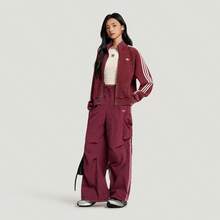 Jaket Olahraga Rajut Streetwear Longgar Adidas Street Knit TT dengan Gaya Lusuh, Mirip dengan Shao Yuqi, KX3044 - Burgundy - View 4
