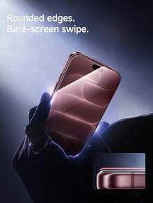 3pcs Full Coverage Tempered Glass Screen Protector, Anti-Collision Anti-Scratch, Smooth Surface, Easy Installation, Crystal Clear, Smooth Touch, 9H Hardness, Compatible With IPhone Duo/18 Pro Max/18 Pro/18/17e/17 Pro Max/17 Pro/17 Air/17/16 Pro Max/16 Pro/16 Plus/16/15 Pro Max/15/14/13/12/11 And Other Models, Suitable Compatible With Iphone Screen Protector - Clear - View 6