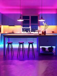 LED Neon Light Strip RGB USB Powered Color Changing Smart Light Strip 24-Key Remote Control Night Light Decoration For Living Room Christmas Holiday Party, Halloween Decoration Light, Bedroom/TV LED Light Home Party Decoration - Multicolor - View 5