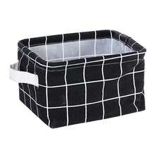 1pc Christmas Mini Lingerie Storage Box, Linen Desktop Organizer, Cosmetic Storage Basket, Lingerie Storage Basket, Autumn/Winter Fabric Storage Box With Powerful Function, Suitable For Year-End Stockpiling, Halloween Clothes, Socks And Wardrobe Storage, Foldable - Multicolor - View 5