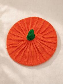 1pc Cute Halloween Pumpkin Knitted Hat, Women's Soft Warm Elastic Fit, Holiday Costume Hat, Suitable For Parties, Holiday Accessory - Multicolor - View 7