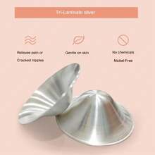 The Orginal Silver Nursing Cups – Silver Nipple Shields For Breastfeeding - Nipple Guards Protector For Breastfeeding - Nipple Shields For Newborn - White - View 3