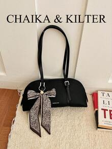 1pc Bowling Ball PU Fabric Shoulder Bag With Buckle, Suitable For Commuting, Shopping, Etc. (With Pendant) - Black - View 11
