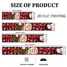 Satu Set Bendera Meja Panjang Motif Kepingan Salju Natal Cetak Datar 2D, Dekorasi Meja Makan Persegi Panjang, Cocok untuk Dapur, Rumah, Pertemuan Liburan, Dekorasi Pesta Makan Malam, Cetak Datar 2D - 16 - View 3