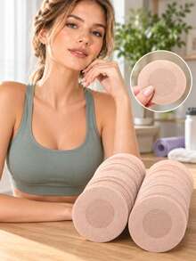 20pcs Disposable Invisible Nipple Covers, Suitable For Party Dresses, Unisex Sports Nipple Covers - Multi-color - View 1