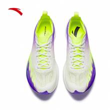 Anta Plastic Pioneer SPEED Men's Racing Running Shoes, Track-Specific Athletic Shoes For Students, School Opening Physical Fitness Test - Papyrus/Neon Green/Neon Grape Purple/Basic Black-2 - View 3