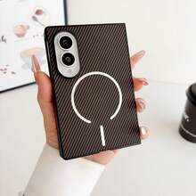 Magnetic Leather Foldable Phone Case Compatible With Iphone DUO Fold 7 8 8 Ultra - Coffee - View 2