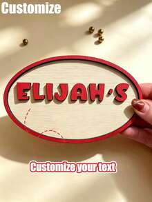 Personalized Wooden Toy Box Name Plate, Customized Name Plaque, Wooden Storage Box Label, Bedroom Wall Decor, Room Name Sign, Wooden Letter Name Plate, Toy Box Decoration, Storage Area Display, Birthday Gift, Christmas Gift, Home Decor Accent - Multicolor - View 1