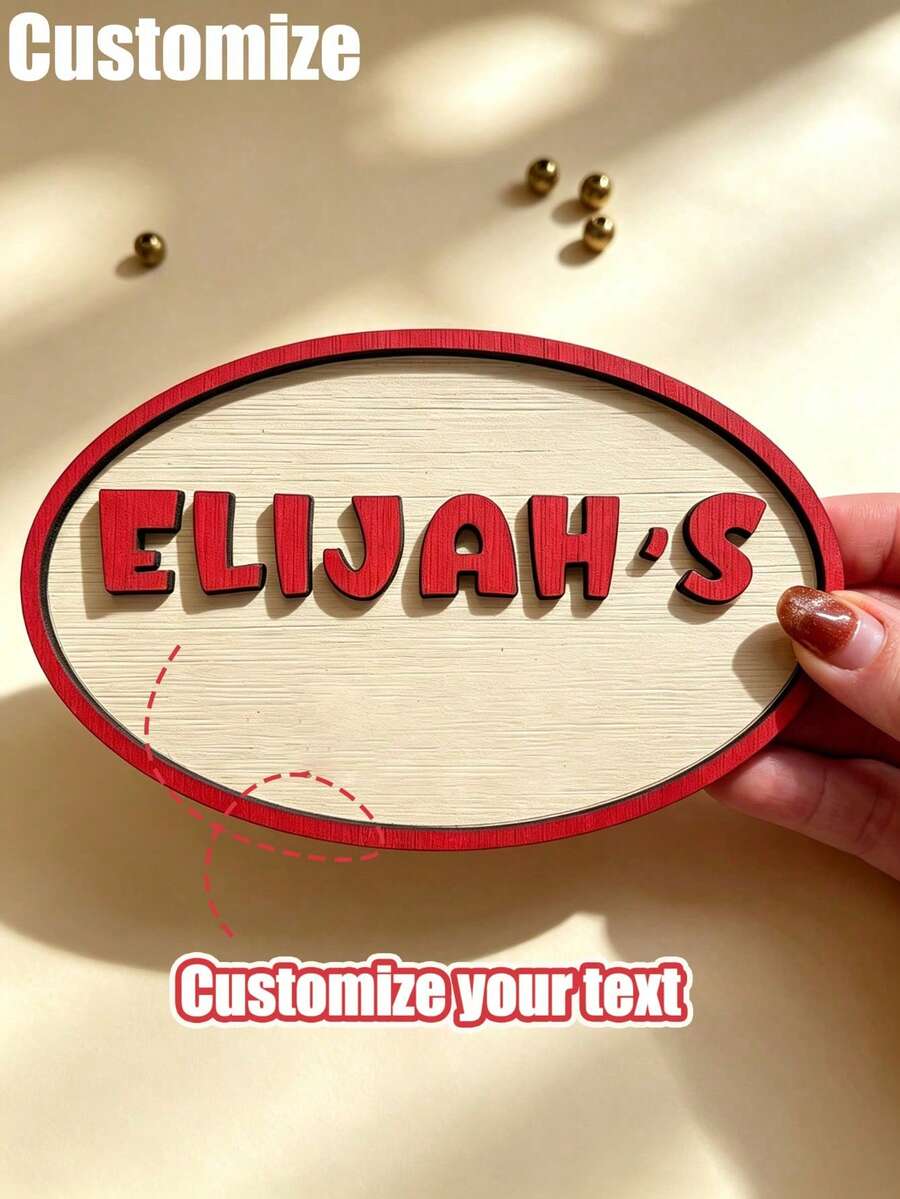 Personalized Wooden Toy Box Name Plate, Customized Name Plaque, Wooden Storage Box Label, Bedroom Wall Decor, Room Name Sign, Wooden Letter Name Plate, Toy Box Decoration, Storage Area Display, Birthday Gift, Christmas Gift, Home Decor Accent - Multicolor - View 1