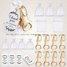 70th Birthday Party Favor Bottle Opener, Gold Number 70 Rhinestone Beer Bottle Opener With Thank You Tag And Organza Bag, 70th Birthday Guest Souvenir Gift - Multicolor - View 12