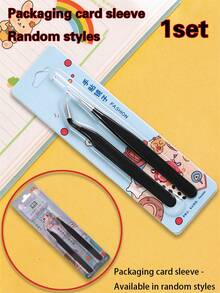 2pcs/Set Stainless Steel Tweezers Set, Straight & Curved Tip Tweezers, Suitable For Scrapbooking, Stickers, Washi Tape, Multipurpose Craft DIY, Old Magazines, Photo Albums, School Supplies, Macaron Hand Tools Cooka Tweezers For Stickers, Scrapbooking, Eyelashes, Jewelry Making, Model Making - Multicolor - View 28