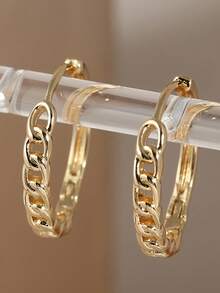 1 Pair Charming Earrings Suitable For Wedding, Engagement, Anniversary, Party, Valentine's Day Gift - Yellow Gold - View 1