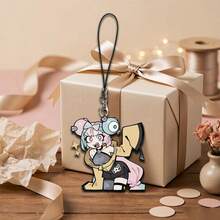 Acrylic Keychain Cartoon Character Charm, Clear Keyring Pendant With Black Lanyard Strap, Anime Style Bag Charm For Purse Handbag Backpack, Cute Gift Ready Present For Her Women Friends, Lightweight Daily Carry Accessory - Multicolor - View 15