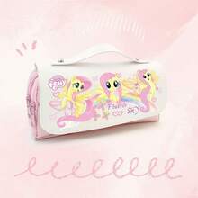 1pc My Little Pony Pencil Case Set, Ins Style Large Capacity Colorful Aesthetic Pencil Pouch, Cute Stationery Storage Bag, Pencil Box, Back To School Gift For Students And Teenagers - A - View 14