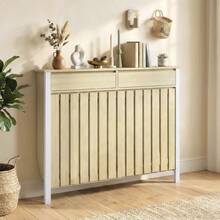 93 X 119cm Rustic-Look Radiator Cover - Oak - 1 - View 1