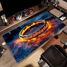 1pc Large Gaming Mouse Pad With Durable Stitched Edges, Non-Slip Rubber Base, Smooth Surface For Precise Mouse Movement - Ideal For Home & Office, PC Accessories, Study & Gaming, Study Mouse Pad | Decorative Mouse Pad | Smooth Surface Pad - View 2