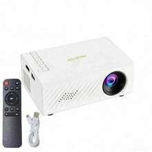Mini Portable LCD Projector With Built-In Speaker + Matching Remote Control; Compatible With IOS / Android / Windows, USB Plug And Play, Perfect For Home Movie Watching And Large Screen Gaming, Easily Set Up Your Private Home Theater - Black - View 5
