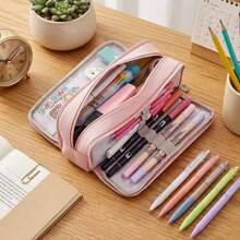 Multi-Layer Multi-Function Storage Bag With Dividers, Suitable For Women's Cosmetics, Makeup Tools, Student Pencils, Markers And Other Learning Supplies, Home Organization, Convenient For Travel, Best Gift Choice - View 11