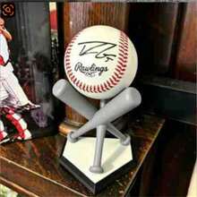 Baseball & Softball Display Stand Mini Desktop Bat-Shaped Holder Ball Base Souvenir Display Sports Decor Storage Perfect Gift For Baseball Fans - Multicolor - View 13