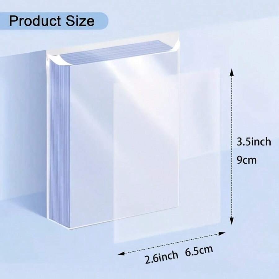 6.5*9cm 透明卡套 150入,頂開式保護套,透明PP塑膠卡片保護袋,防塵防水防刮,自黏封口卡套,適用於交易卡、運動卡、小卡與收藏品 - 卡套 65*90mm 150張 - 查看 1