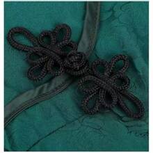 5pcs Black Dragonfly Shaped Chinese Style Frog Buttons, Vintage Handmade Traditional Cheongsam Buttons, DIY Clothing Sewing Accessories - A - View 5