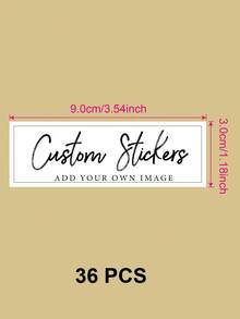 Custom Landscape Rectangular Stickers, Custom Logo Rectangle Stickers For Business Brand, Waterproof Labels, Customizable Photo Stickers, Wedding, Engagement, Birthday, Party Gift Tags, Supplies For Small Business - White-rectangular - View 22