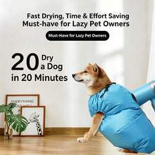 Breathable Pet Drying Bag, Suitable For Dogs And Cats, Collects Shedding Hair, Prevents Hair Flying During Blow Drying, Adjustable Comfort Fit, Suitable For Small, Medium And Large Pets, Hands-Free Design Speeds Up Drying, Essential For Pet Bathing And Grooming - Multicolor - View 4