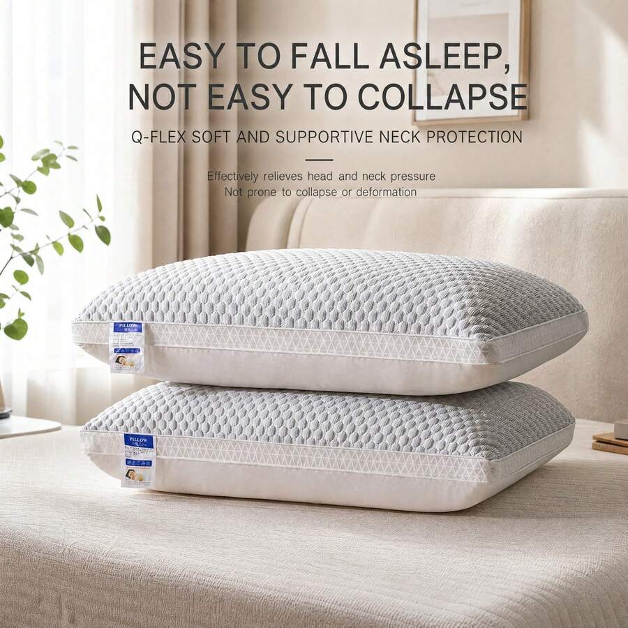 Ergonomic Neck Pillow, Even Support Sleep Pillow, Relieves Neck Pressure, Suitable For Multiple Sleeping Positions, Applicable For Airplane, Car, Bus, Train, Office, Camping And Long-Distance Flight Sleep - Cooling Pillow - View 1