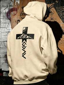 Men Hoodies - Apricot - View 1