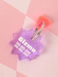 1pc Laser Engraved Customized Pet Shiny Jelly Color Pet Name Tag, Personalized Pet ID Tag, Pet Identity Plate, Pet Tag, A Personalized Small Gift For Family/Friends/Pets - Pet Tag - View 6