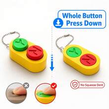 1pc Non-Double Button Stress Relief Keychain, Dual-Color Pop-Up Pressure Release Toy, Pocket Sensory Hand Toy, Daily Backpack Charm, Office Desk Mini Decor, Leisure Social Fidget, Minimalist Collectible Gift, Suitable For Teens And Adults - Multicolor - View 4