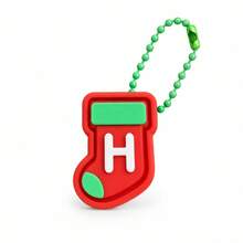 1pc A-Z Letter Christmas Stocking Keychain, Cute Mini Sock Bag Charm Pendant, Xmas Holiday Gift For Backpack Key Ring Decor - Multicolor - View 29