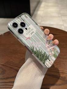 1pc Fashion Creative Full Screen Christmas Stripe Bow Christmas Tree Gift Pattern Anti-Scratch Anti-Fingerprint Transparent TPU Soft Case, Camera Lens Protection Compatible With Apple 11/12/13/14/15/16/17/18pro/18pm, Galaxy M34/S25/A15, Nothing, Pixele, Protective Cover - Multicolor - View 6