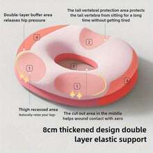 Ergonomic Lumbar Support Pillow + Donut Seat Cushion Set, Comfortable Memory Foam Support Set, Universal For Office Chairs, Car Seats, Sofas - Multicolor - View 10