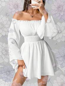 Women Short Dresses - White - View 2